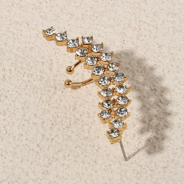 E1579 - Hollow Diamond Cuff Earrings